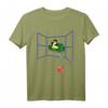 Linux Pinguin Wirft ein Apple aus dem Fenster T-Shirt – Lustiges Geschenk für Linux-Anwender & Technikfans