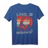 20. Geburtstag Jungen Video Gamer Level 20 Unlocked T-Shirt – Perfektes Geschenk für Gamer und Gaming-Partys