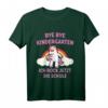 Kinder Bye Bye Kindergarten T-Shirt - Ich rock jetzt die Schule für Mädchen mit Einhorn und Regenbogen, perfektes Geschenk zur Einschulung