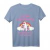 Kinder Bye Bye Kindergarten T-Shirt - Ich rock jetzt die Schule für Mädchen mit Einhorn und Regenbogen, perfektes Geschenk zur Einschulung
