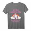 Kinder Bye Bye Kindergarten T-Shirt - Ich rock jetzt die Schule für Mädchen mit Einhorn und Regenbogen, perfektes Geschenk zur Einschulung