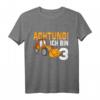 Kinder 3. Geburtstag Jungen T-Shirt mit Bagger & Baustellen Design – Perfekt für die Geburtstagsparty & als Geschenk für 3-Jährige