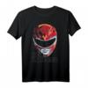 HapDog T-Shirt mit Red Ranger Geometric Helmet Big Face Design - Retro & Vintage Style für Männer, Frauen, Kinder & Jugendliche