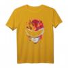 HapDog T-Shirt mit Red Ranger Geometric Helmet Big Face Design - Retro & Vintage Style für Männer, Frauen, Kinder & Jugendliche