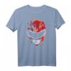 HapDog T-Shirt mit Red Ranger Geometric Helmet Big Face Design - Retro & Vintage Style für Männer, Frauen, Kinder & Jugendliche