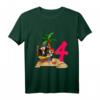 Kinder T-Shirt zum 4. Geburtstag für Jungen - Pirat Kapitän mit Schatz und Matrosenmotiv, ideales Geschenk für Piraten-Fans