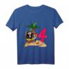 Kinder T-Shirt zum 4. Geburtstag für Jungen - Pirat Kapitän mit Schatz und Matrosenmotiv, ideales Geschenk für Piraten-Fans
