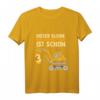 Kleines Bauarbeiter Kinder T-Shirt zum 3. Geburtstag – Perfekt für Kindergeburtstag und Baustellen-Motto für Jungen