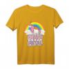 Einhorn Death Metal Regenbogen Geschenk T-Shirt – Sarkastisches Cartoon Einhorn Fan Shirt für Metal Liebhaber