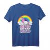 Einhorn Death Metal Regenbogen Geschenk T-Shirt – Sarkastisches Cartoon Einhorn Fan Shirt für Metal Liebhaber
