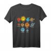 Kinder Sun And Planets Pluto Kawaii Space Solar System Astronomie T-Shirt - Perfektes Geschenk für Geburtstage, Weihnachten & Feiertage