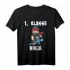 Kinder 1. Klasse Ninja Einschulung T-Shirt – Lustiges Geschenk für den Schulanfang & Dekoration für die Schultüte