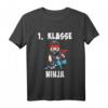Kinder 1. Klasse Ninja Einschulung T-Shirt – Lustiges Geschenk für den Schulanfang & Dekoration für die Schultüte