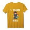 Kinder 1. Klasse Ninja Einschulung T-Shirt – Lustiges Geschenk für den Schulanfang & Dekoration für die Schultüte