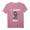 Kinder 1. Klasse Ninja Einschulung T-Shirt – Lustiges Geschenk für den Schulanfang & Dekoration für die Schultüte