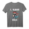 Kinder 1. Klasse Ninja Einschulung T-Shirt – Lustiges Geschenk für den Schulanfang & Dekoration für die Schultüte