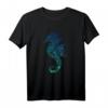 Mandala Seepferdchen Blau T-Shirt mit maritimen und geometrischen Mustern – Perfekt für Meeres- und Mandala-Liebhaber