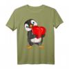 Pinguin Damen Mädchen Kinder T-Shirt mit Herz - Süßes Pinguin Outfit als Geschenk für Pinguin-Fans zu Valentinstag, Geburtstag & Weihnachten