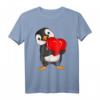 Pinguin Damen Mädchen Kinder T-Shirt mit Herz - Süßes Pinguin Outfit als Geschenk für Pinguin-Fans zu Valentinstag, Geburtstag & Weihnachten