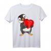 Pinguin Damen Mädchen Kinder T-Shirt mit Herz - Süßes Pinguin Outfit als Geschenk für Pinguin-Fans zu Valentinstag, Geburtstag & Weihnachten