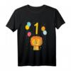 Kinder 1. Geburtstag Löwe T-Shirt – Niedliches Geburtstagsoutfit für kleine Geburtstagskinder, perfekt für Dschungel Motto und Tierliebhaber