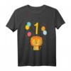 Kinder 1. Geburtstag Löwe T-Shirt – Niedliches Geburtstagsoutfit für kleine Geburtstagskinder, perfekt für Dschungel Motto und Tierliebhaber