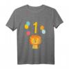 Kinder 1. Geburtstag Löwe T-Shirt – Niedliches Geburtstagsoutfit für kleine Geburtstagskinder, perfekt für Dschungel Motto und Tierliebhaber