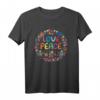 Love Peace Flower Power Retro T-Shirt - Liebe, Frieden & Blumen Motiv für 60er & 70er Jahre Fans