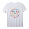 Love Peace Flower Power Retro T-Shirt - Liebe, Frieden & Blumen Motiv für 60er & 70er Jahre Fans