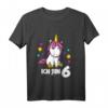 Kinder T-Shirt für 6 Jahre Mädchen mit Einhorn-Design - Süßes Geburtstagsgeschenk für Mädchen & Einhornfans
