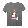 Kinder T-Shirt für 6 Jahre Mädchen mit Einhorn-Design - Süßes Geburtstagsgeschenk für Mädchen & Einhornfans
