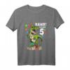 Kinder Geburtstagsshirt 5 Jahre Junge Dinosaurier Dino - Originelles T-Shirt für Dinosaurierliebhaber zum Geburtstag