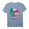 Feuerdrache mit Fantasy-Hintergrund T-Shirt für Kinder, Jugendliche & Erwachsene – Perfekt als Geschenk für Fantasy-, Buch- und Kreaturenliebhaber