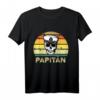 Herren Papitän Vater Kapitän T-Shirt – Lustiges Vintage Vatertagsgeschenk für Ehemann, Papa, Opa & Vater mit Spruch