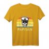 Herren Papitän Vater Kapitän T-Shirt – Lustiges Vintage Vatertagsgeschenk für Ehemann, Papa, Opa & Vater mit Spruch