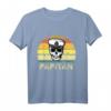 Herren Papitän Vater Kapitän T-Shirt – Lustiges Vintage Vatertagsgeschenk für Ehemann, Papa, Opa & Vater mit Spruch