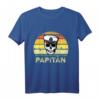 Herren Papitän Vater Kapitän T-Shirt – Lustiges Vintage Vatertagsgeschenk für Ehemann, Papa, Opa & Vater mit Spruch