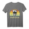 Herren Papitän Vater Kapitän T-Shirt – Lustiges Vintage Vatertagsgeschenk für Ehemann, Papa, Opa & Vater mit Spruch