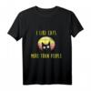 I Like Cats More Than People - Katzen Mama Geschenk T-Shirt für Tierliebhaber, Freunde & Katzenfans