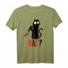 Lustiges Katzen T-Shirt - Was? Katzen Outfit mit Humor für Katzenliebhaber, Katzenmamas und Halloween Kostümideen