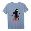 Lustiges Katzen T-Shirt - Was? Katzen Outfit mit Humor für Katzenliebhaber, Katzenmamas und Halloween Kostümideen