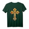 Griechisch Orthodoxes Jesus Christus Kreuz Ikonen T-Shirt - Religiöse Kleidung für Christen, byzantinische Kunst, Ikonen-Design