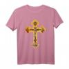 Griechisch Orthodoxes Jesus Christus Kreuz Ikonen T-Shirt - Religiöse Kleidung für Christen, byzantinische Kunst, Ikonen-Design