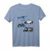 Kinder Polizei T-Shirt für Jungen mit Polizeiauto, Motorrad & Hubschrauber – Perfektes Geschenk für kleine Polizisten zu Geburtstag & Weihnachten