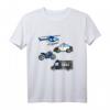 Kinder Polizei T-Shirt für Jungen mit Polizeiauto, Motorrad & Hubschrauber – Perfektes Geschenk für kleine Polizisten zu Geburtstag & Weihnachten