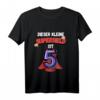 Kinder Superheld T-Shirt zum 5. Geburtstag - Lustiges Geschenk für kleine Helden mit Superheldenumhang