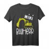 Mini Bauherr I Bagger I Lustiges Kinder Baustellen T-Shirt – Perfektes Geschenk für kleine Bauherren & Richtfest-Outfit