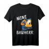 Kinder Mini Bauherr T-Shirt mit Bagger – Lustiges Geschenk für kleine Bauherren zu Geburtstag, Weihnachten & Richtfest
