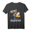 Kinder Mini Bauherr T-Shirt mit Bagger – Lustiges Geschenk für kleine Bauherren zu Geburtstag, Weihnachten & Richtfest
