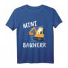 Kinder Mini Bauherr T-Shirt mit Bagger – Lustiges Geschenk für kleine Bauherren zu Geburtstag, Weihnachten & Richtfest